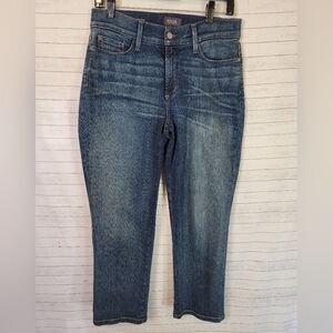 NYDJ DAYLA WIDE CUFF CAPRIS, SZ 8